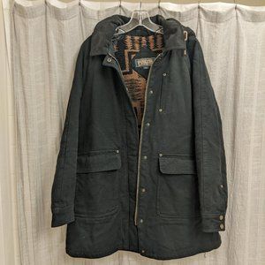 Black Pendleton Women's St. Helena Sherpa-Lined Coat, Size Large